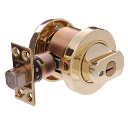 Lockwood Paradigm 005 Deadbolt Round Rose Double Cylinder Everbrass Universal Pack - 005/B1EVBDP