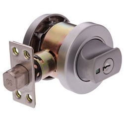 Lockwood Paradigm 005 Deadbolt Round Rose Double Cylinder Satin Chrome Pearl Universal Pack - 005/B1SPDP