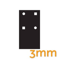 BDS Packer to suit 100mm Padbolt 3mm Black Acrylic - 09351312