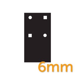 BDS Packer to suit 100mm Padbolt 6mm Black Acrylic - 09351313