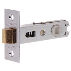 Gainsborough Tube Latch 60mm Backset with 7.6mm Spindles and D Strike in Bright Chrome - 480 BCS