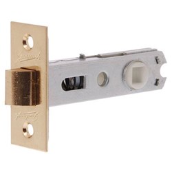 Gainsborough Tube Latch 60mm Backset with 7.6mm Spindles and D Strike in Polished Brass - 480 PBS