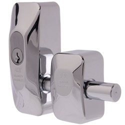 ADI 444 Double Blocklok, Rear Fixing in Chrome Plate, Keyed to Differ - 444DDCP