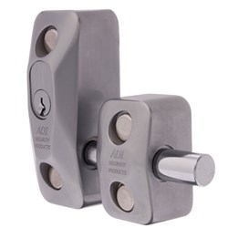 ADI 444 Double Blocklok, Front Fixing in Satin Chrome, Keyed to Differ - 444DDFMSC