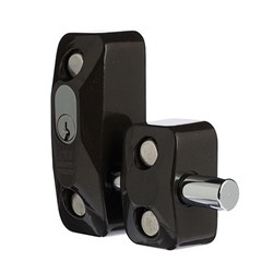 ADI 444 Double Blocklok, Front Fixing in Brown, Keyed to Differ - 444DDFMBRN