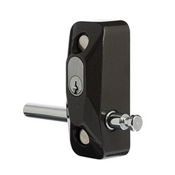 ADI 444 Single Blocklok, Front Fixing in Brown, Keyed to Differ - 444FMBRN