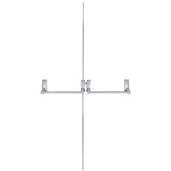 Briton Panic Exit Device Double Pack Exit Only for Doors 1300x2500mm Silver - B377E/SE