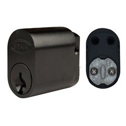 BRAVA Metro Oval Cylinder LW5 Profile KD with U Cam Drilled M4 for Extension Matt Black - 5070M4UBLKKD