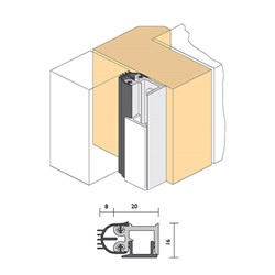 Raven RP10 Single Door Set Perimeter Seal Frame Stop CA with Black Gaskets 1x1m & 2x2.1m - A10CS