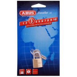 ABUS 65 Series Premium Padlock with 20mm Brass Body and 11.5mm Hardened Steel Shackle KD Display Pack - 65/20C