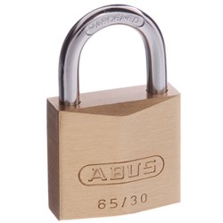 ABUS 65 Series Premium Padlock with 30mm Brass Body and 17mm Hardened Steel Shackle KA 309 - 65/30KA9