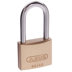 ABUS 65 Series Premium Padlock with 40mm Brass Body and 40mm Hardened Steel Shackle KA 405 - 65/40HB40KA5