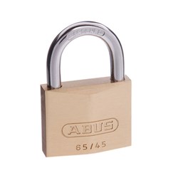 ABUS 65 Series Premium Padlock with 45mm Brass Body and 25mm Hardened Steel Shackle KA 6452 - 65/45KA12