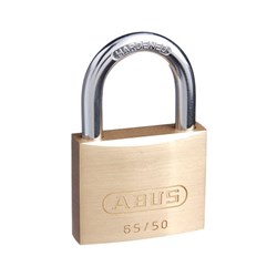 ABUS 65 Series Premium Padlock with 50mm Brass Body and 29.5mm Hardened Steel Shackle KA 510 - 65/50KA10