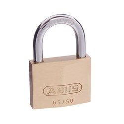 ABUS 65 Series Premium Padlock with 50mm Brass Body and 29.5mm Hardened Steel Shackle KA 6501 - 65/50KA11