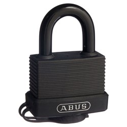 ABUS 70 Series Weather Sealed Padlock with 45mm Black Brass Body and 24mm Plastic Coated Steel Shackle KD Display Pack - 7045C