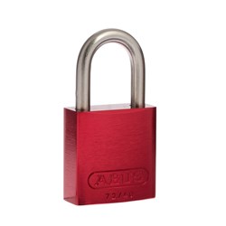 ABUS 72 Series Compact Rekeyable Padlock with 40mm Red Aluminium Body and 25mm Stainless Steel Shackle KA 001 - 724IB40REDKA001