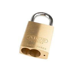 ABUS 83 Series Premium Rekeyable Padlock with 40mm Brass Body and 25mm Hardened Steel Shackle Less Cylinder - 8340NLC