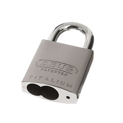 ABUS 83AL Series Premium Rekeyable Padlock with 45mm Silver Aluminium Body and 25mm Hardened Steel Shackle Less Cylinder - 83AL45NNATLC