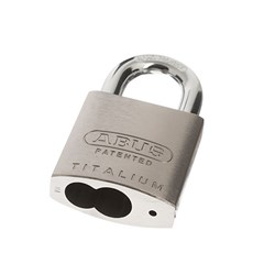 ABUS 83AL Series Premium Rekeyable Padlock with 50mm Silver Aluminium Body and 25mm Hardened Steel Shackle Less Cylinder - 83AL50NNATLC