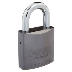 ABUS 83AL Series Premium Rekeyable Padlock with 50mm Titanium Aluminium Body and 25mm Hardened Steel Shackle KD - 83AL50NTITANKD