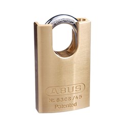 ABUS 83 Series Premium Rekeyable Padlock with 45mm Brass Body and 25mm Concealed Hardened Steel Shackle KA 4301 - 83CS45NKA1