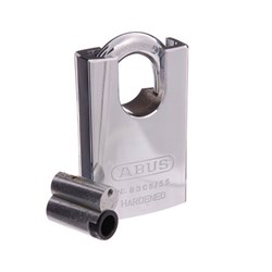 ABUS Rock Series Premium High Security Rekeyable Padlock with 55mm Hardened Steel Body and 25mm Concealed Hardened Steel Shackle Less Plug - 83CS55NLP