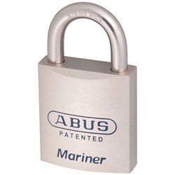 ABUS Mariner Series Premium Rekeyable Padlock with 45mm Pearl Chrome Plated Brass Body and 25mm Stainless Steel Shackle KD - 83MAR45NKD