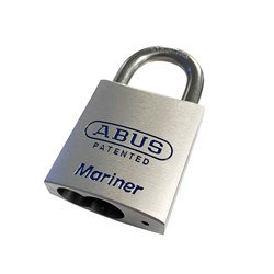 ABUS Mariner Series Premium Rekeyable Padlock with 45mm Pearl Chrome Plated Brass Body and 25mm Stainless Steel Shackle Less Cylinder - 83MAR45NLC