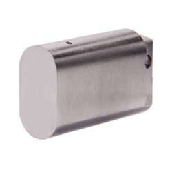 ABUS Oval Cylinder Dummy Extended 50mm Satin Chrome