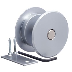 ADI Filler Plate Kit to suit Lockset Holes up to 60mm Diameter, 4 Hour Fire Rated, Powder Coated Satin Chrome finish - FPKNKKIT