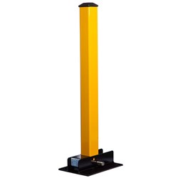 ADI Parking Barrier, Padlockable and Collapsible Post in Bright Yellow - PB0298