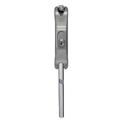 ADI SL5 Slimline Lockable Bolt in Satin Chrome with Stainless Steel Bolt and 100mm Bolt Travel, Keyed to Differ - SL5SCSS100THROW