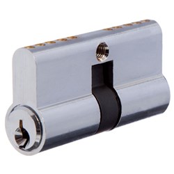 Austral Euro Double Cylinder with Lazy Cam and Stop Spring to suit Ultimate Series TE2 Profile KA10 Rekeyable Chrome Plate 62mm - AA8G/KA10