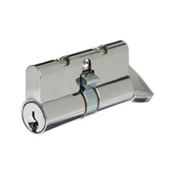 Austral Euro Single Cylinder and RH Turn with Lazy Cam and Stop Spring to suit Ultimate Series LW4 Profile KD Rekeyable Chrome Plate 62mm - AA8C4RHTT/KD