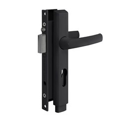 Austral Elegance Push 2 Go Hinged Security Door Lock Set less Cylinder in Black Satin - ELP2G/BLST