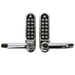 Borg Mechanical Digital Door Lock with Lever Back to Back Easicode Pro Keypads External Grade Chrome Plate - BL5051MGECP