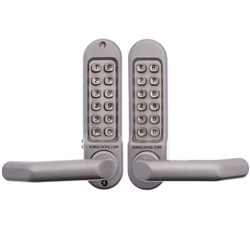 Borg Mechanical Digital Door Lock with Lever Back to Back Keypads Satin Chrome - BL5051SC