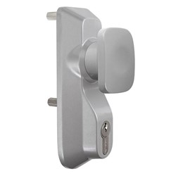 Briton Panic Exit Device External Knob with Half Euro Cylinder and Clutching Mechanism Silver - B1413KE/SE