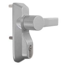 Briton Panic Exit Device External Lever with Half Euro Cylinder and Clutching Mechanism Silver - B1413LE/SE