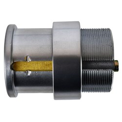 BRAVA Metro Spare Part Kawneer Cylinder LW5 Profile Extended Length Overall 45mmKD Satin Chrome - BRM80466EXTSCKD