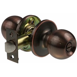 BRAVA Urban Tiebolt Privacy Knob Set Adjustable 60/70mm Backset Antique Copper - BRT3910B