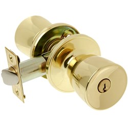 BRAVA Urban Tiebolt Tulip Entrance Knob Set LW4 Profile KD with Adjustable 60/70mm Backset Polished Brass - BRT6700B