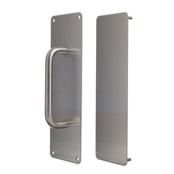 dormakaba 3010 Push Pull Set with Push Plate Concealed Fix & H15 Handle on Plate Visible Fix SSS - R3010-SET 1 SSS 9400000017455