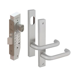 Dormakaba SB2212 Classroom Lock Kit with 6400 Square End Plate Furniture and Cylinder SSS - SB2212KIT/CLA/SSS