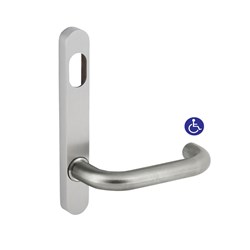 dormakaba Furniture Narrow Round End Plate Concealed Fix with Cylinder Hole & 70 Lever SSS - 6500/70SSS 9400000016597