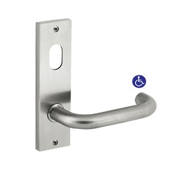 dormakaba Furniture Square End Plate Visible Fix with Cylinder Hole & 70 Lever SSS - 6601/70SSS 9400000016604