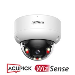 Dahua WizSense Series 6MP Dome Network Camera with 2.8mm Fixed Lens, AcuPick Technology and White Light LED, IP67 - DH-IPC-HDBW3667E-AS-IL-ANZ