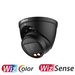 Dahua WizColor Series 5MP Black Eyeball Network Camera with 2.8mm Fixed Lens, IP67 - DH-IPC-HDW2549EMP-S-PRO-ANZ-BLK