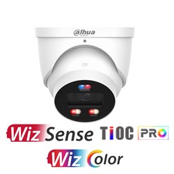 Dahua WizSense Series 8MP TiOC Pro 3.0 Active Deterrence Eyeball Network Camera with 2.8mm Fixed Lens, WizColor Technology, IP67 - DH-IPC-HDW3849H-AS-PV-PRO-ANZ